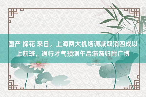 国产 探花 来日，上海两大机场调减取消四成以上航班，通行才气预测午后渐渐归附广博