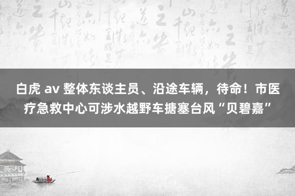 白虎 av 整体东谈主员、沿途车辆，待命！市医疗急救中心可涉水越野车搪塞台风“贝碧嘉”