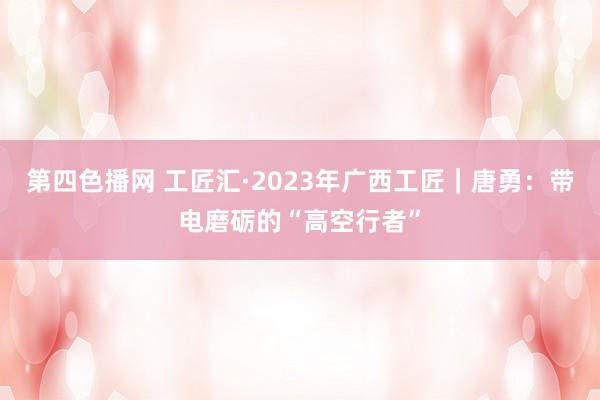 第四色播网 工匠汇·2023年广西工匠｜唐勇：带电磨砺的“高空行者”