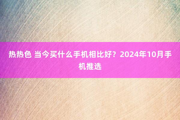 热热色 当今买什么手机相比好？2024年10月手机推选