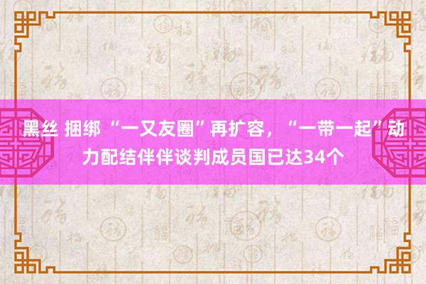 黑丝 捆绑 “一又友圈”再扩容，“一带一起”动力配结伴伴谈判成员国已达34个