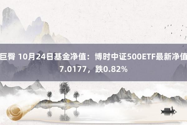 巨臀 10月24日基金净值：博时中证500ETF最新净值7.0177，跌0.82%