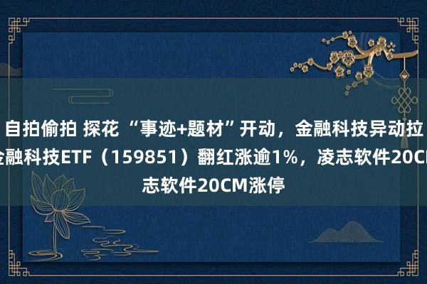 自拍偷拍 探花 “事迹+题材”开动，金融科技异动拉升！金融科技ETF（159851）翻红涨逾1%，凌志软件20CM涨停