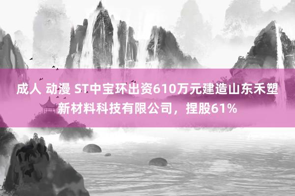 成人 动漫 ST中宝环出资610万元建造山东禾塑新材料科技有限公司，捏股61%