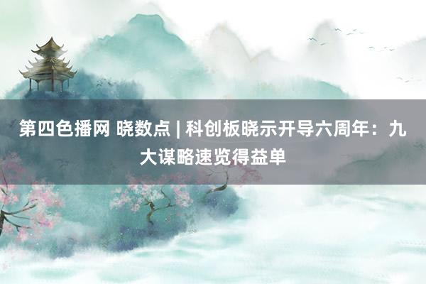 第四色播网 晓数点 | 科创板晓示开导六周年：九大谋略速览得益单