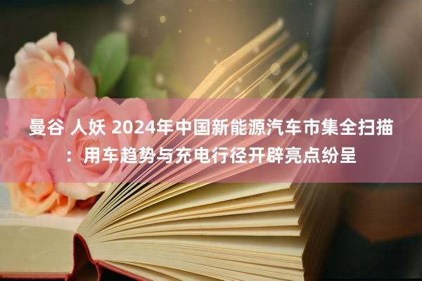 曼谷 人妖 2024年中国新能源汽车市集全扫描：用车趋势与充电行径开辟亮点纷呈