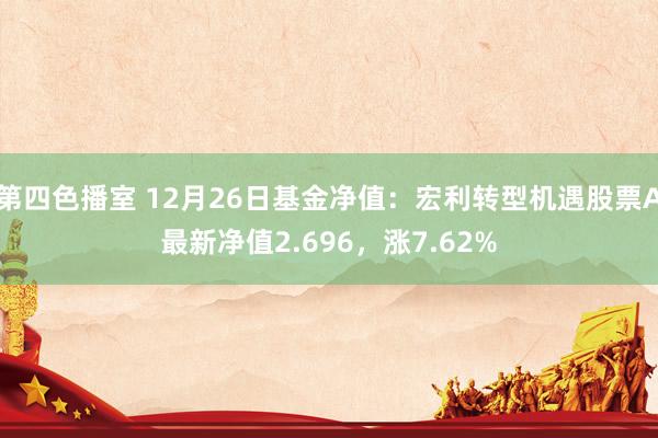 第四色播室 12月26日基金净值：宏利转型机遇股票A最新净值2.696，涨7.62%