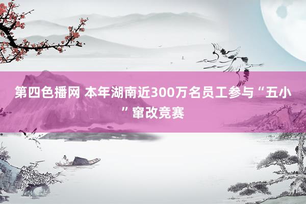 第四色播网 本年湖南近300万名员工参与“五小”窜改竞赛