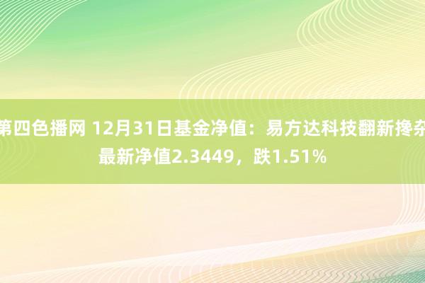 第四色播网 12月31日基金净值：易方达科技翻新搀杂最新净值2.3449，跌1.51%