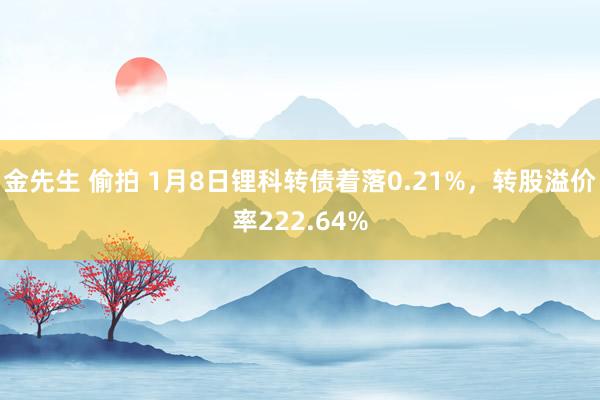 金先生 偷拍 1月8日锂科转债着落0.21%，转股溢价率222.64%