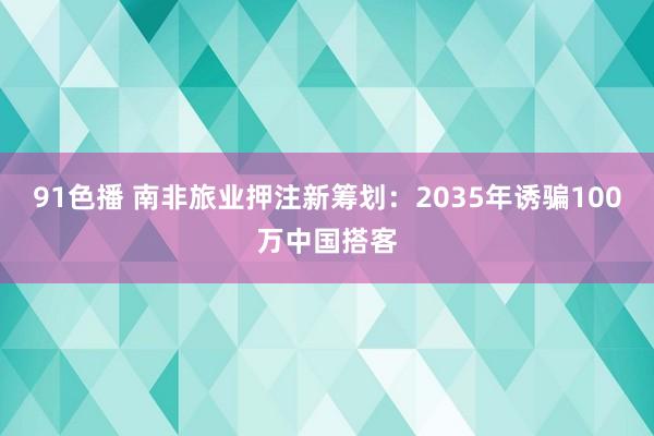 91色播 南非旅业押注新筹划：2035年诱骗100万中国搭客